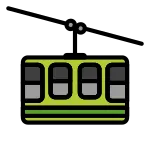 Mountain Cableway SVG Icon